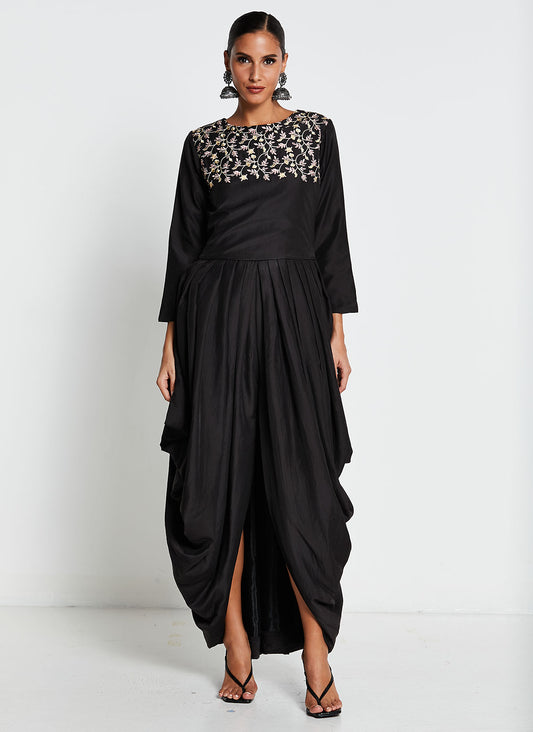 Muslin Silk Embellished Gown