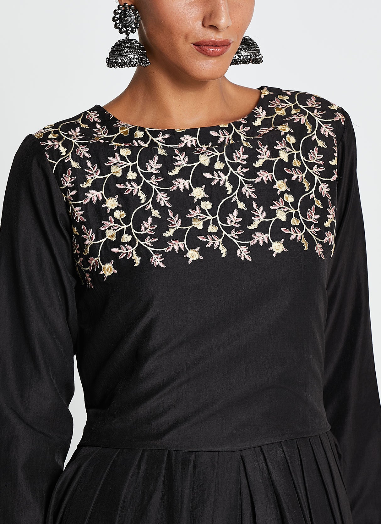Muslin Silk Embellished Gown