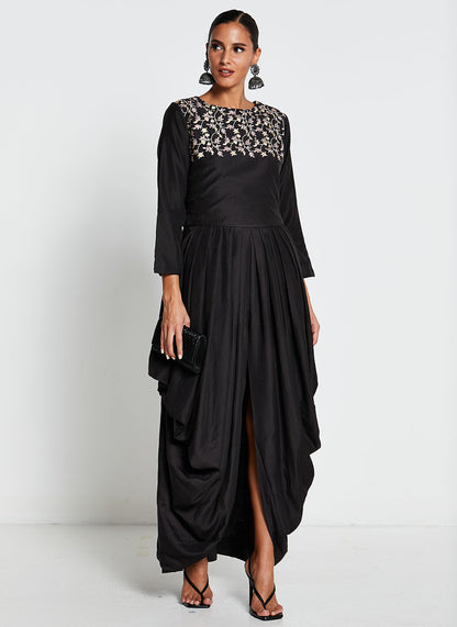 Muslin Silk Embellished Gown