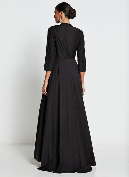 Bhagalpuri Silk Gown with Trail
