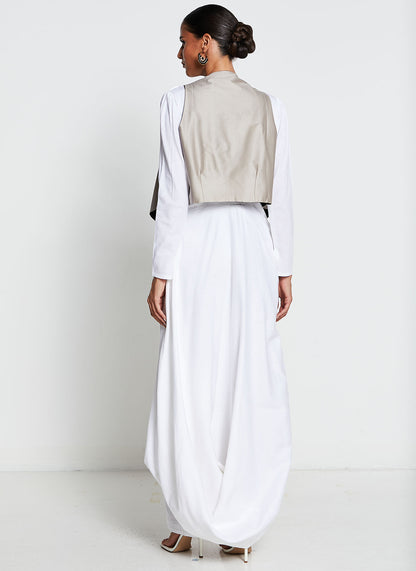 Long Asymmetrical Dress with Jacket