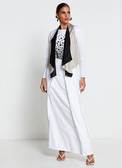 Long Asymmetrical Dress with Jacket