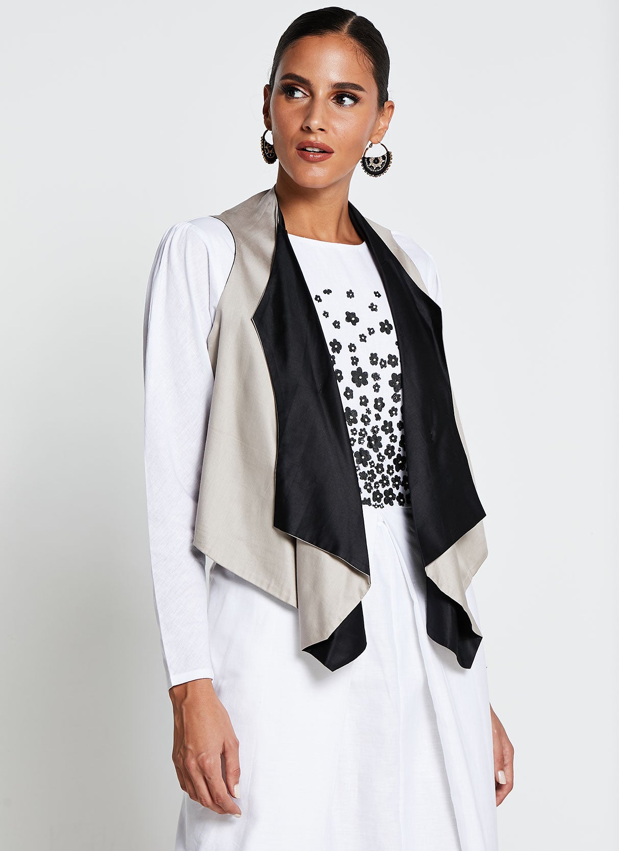 Long Asymmetrical Dress with Jacket