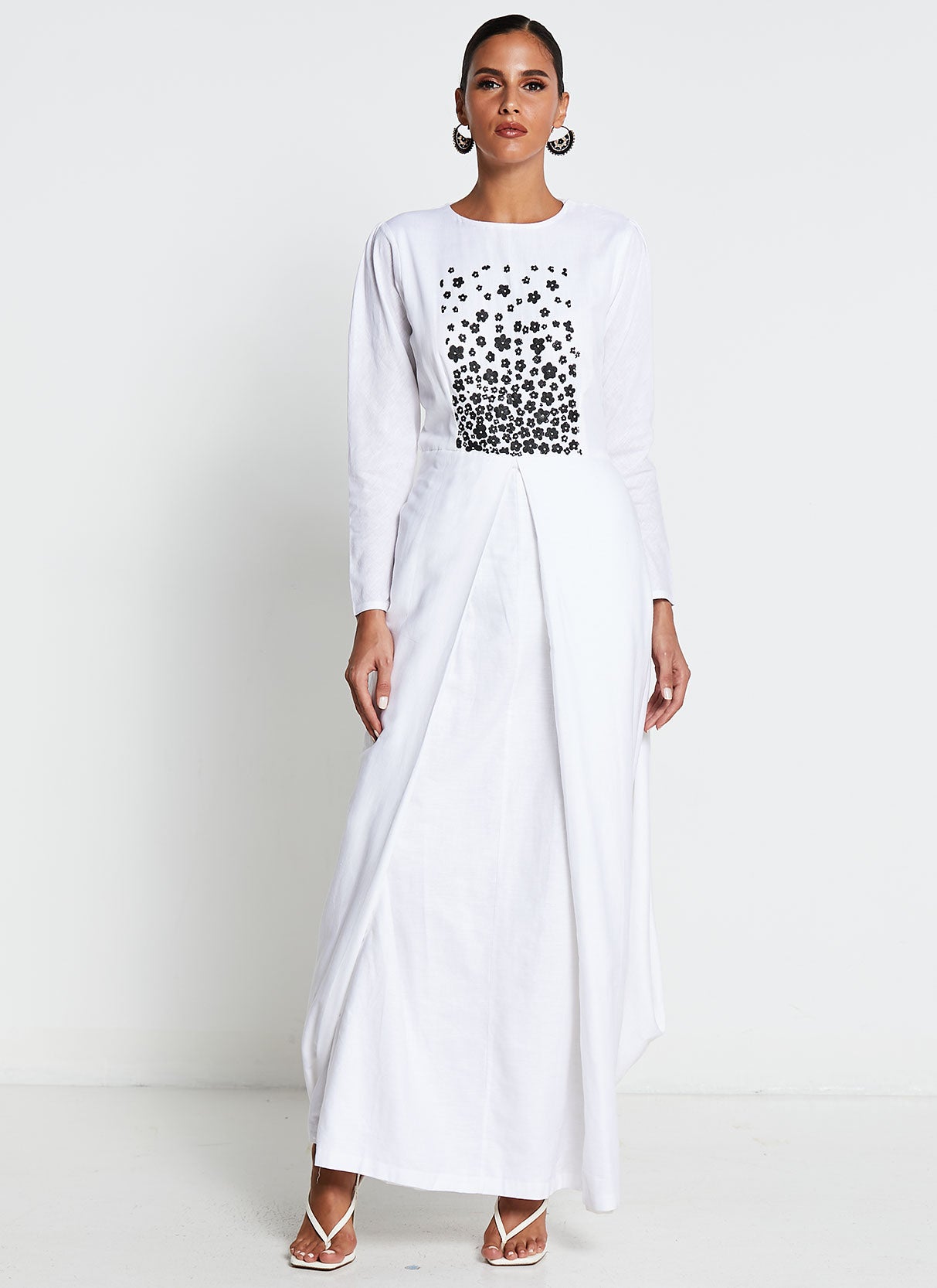 Long Asymmetrical Dress with Jacket