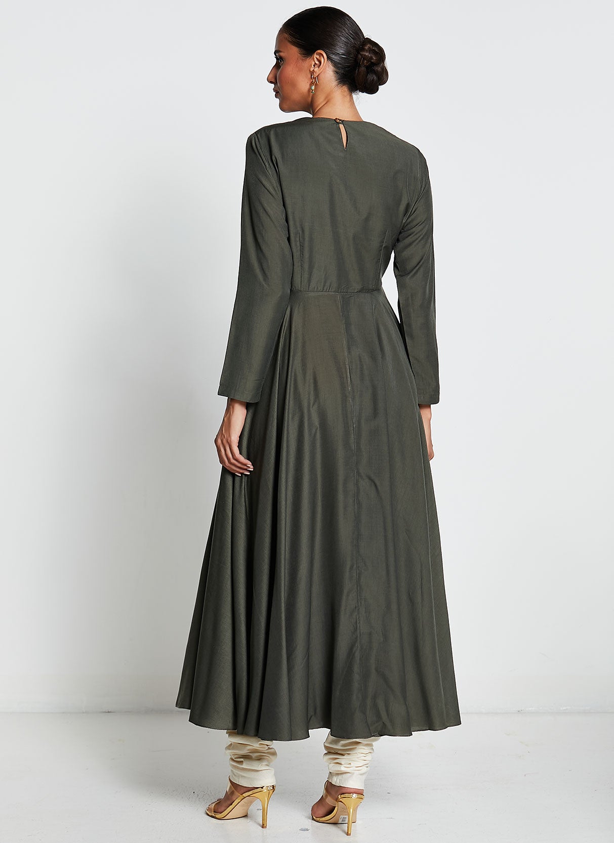 Muslin Silk Anarkali Dress with Pants