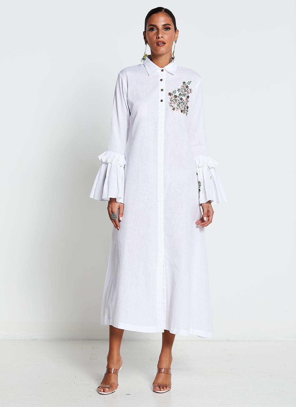 White Ankle-Length Dress