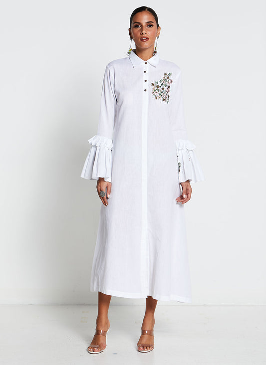 White Ankle-Length Dress