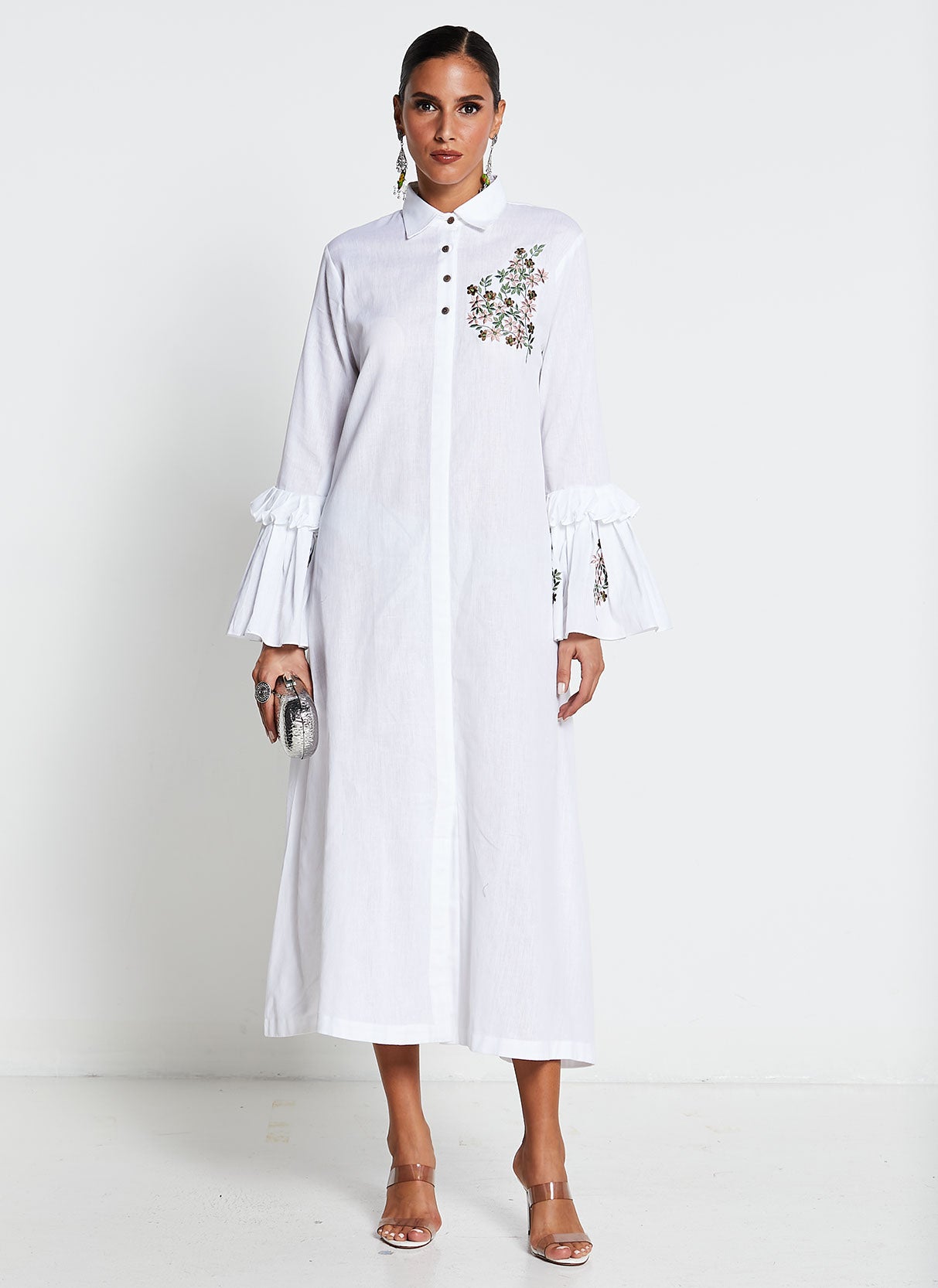 White Ankle-Length Dress