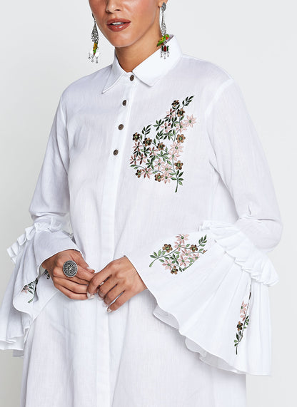 White Ankle-Length Dress