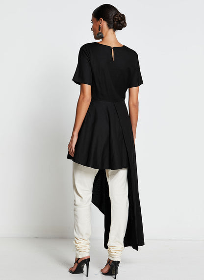 Black Dress with Straight Pants