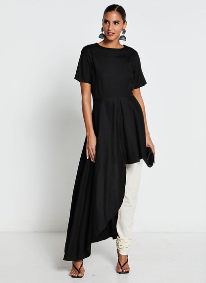 Black Dress with Straight Pants