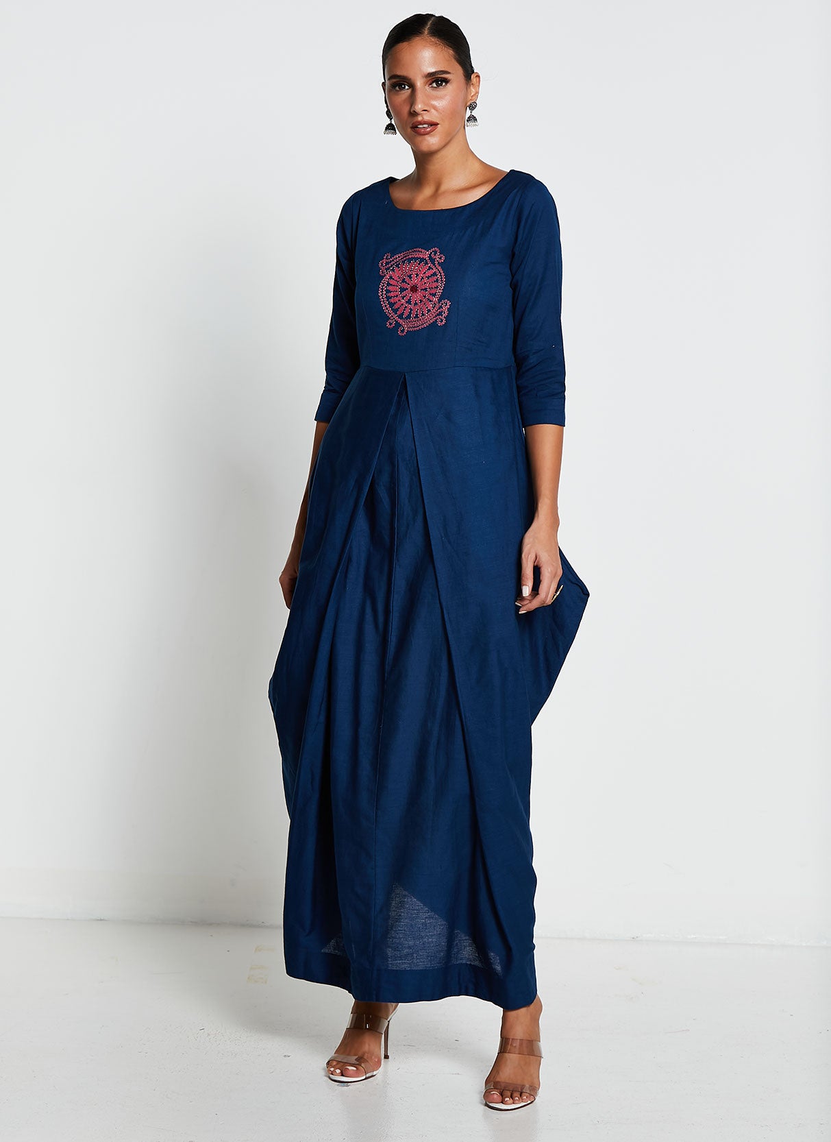 Chic Asymmetrical Linen Dress