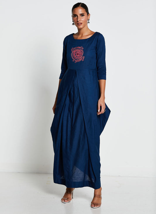 Chic Asymmetrical Linen Dress