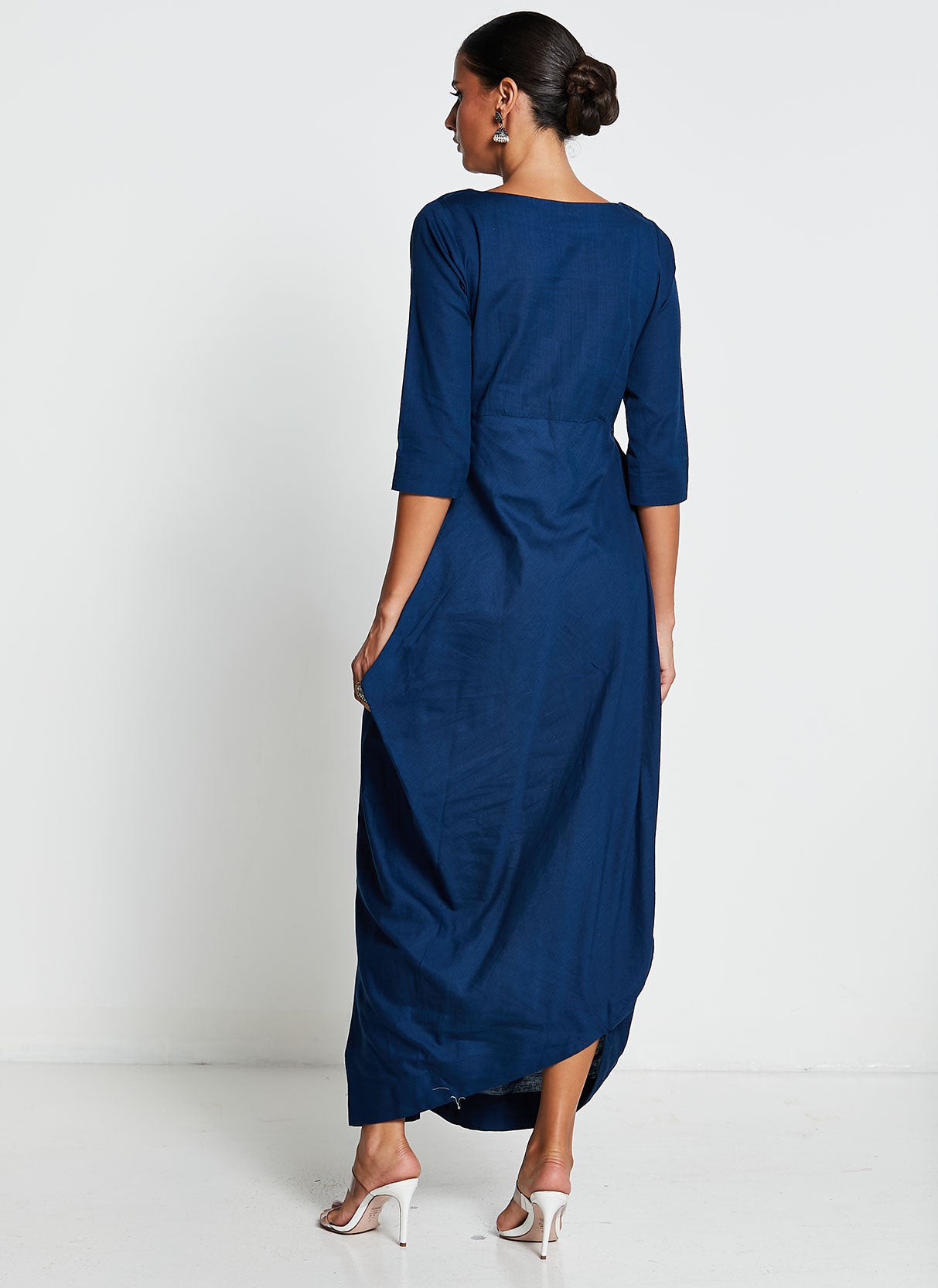Chic Asymmetrical Linen Dress